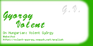 gyorgy volent business card